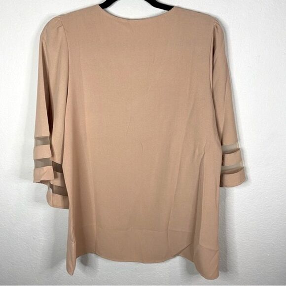 Tunic NWOT Beige Top Sz M - Picture 3 of 6